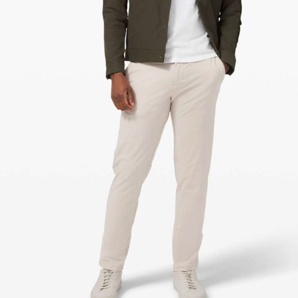 Lululemon Mens Commission Pants Classic Chino Warpstreme Size 34x30 Silverstone